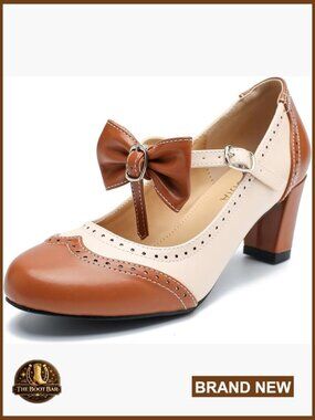 Chunky Heel Mary Janes Bow Ankle Strap Vintage Oxfords Pumps Kawaii Dress Shoes